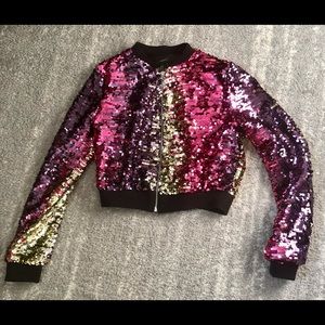Sequin jacket. Multiple colors. Size small